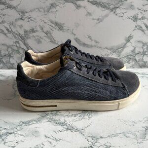 Birkenstock Women 10 Bend Low Sneaker Casual Shoe Blue Suede Narrow Width 41